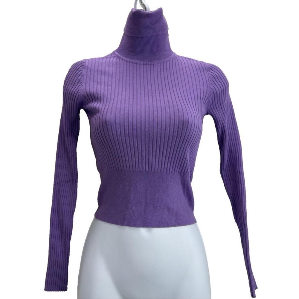 Zara Purple Turtleneck Sweater